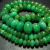 14 Inches Really Gorgeous - Quality 100 Percent Natural Green Emerald Smooth Polished Rondell Beads Huge Size 4 - 10 mm approx